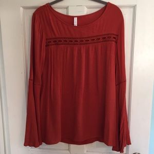 Xhilaration rusty orange boho top 🍂